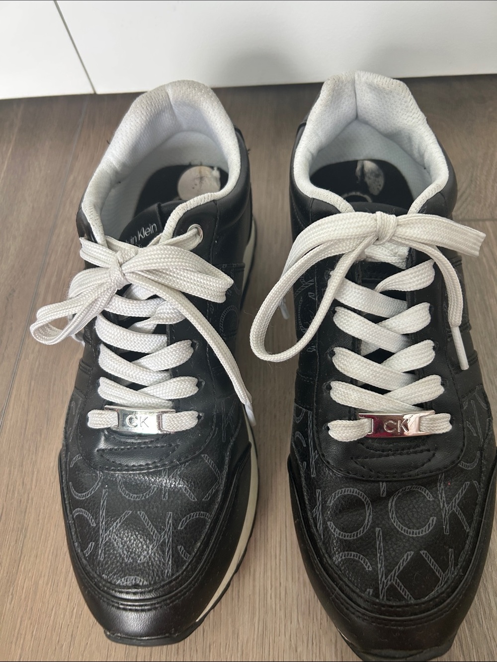 Calvin Klein Black and White CK Monogram Sneakers